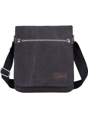 Tushuangjue Derin Mavi Çok Fonksiyonlu Erkek Omuz Çantası Moda Rahat Dikey Crossbody Çanta Iş Işe Gidiş (Yurt Dışından)