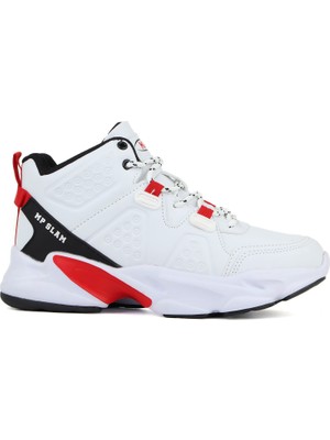 M.p. Slam Basketbol Ayakkabısı Yüksek Bilekli Suni Deri Dış Materyal Beyaz Renkli Konforlu Tasarım