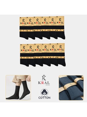 Kral Socks Yazlık Penye Erkek Orta Uzun Çorap (12 Adet) Parfümlü