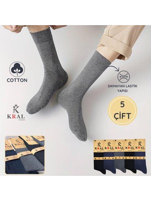 Kral Socks Erkek 5 Adet Yazlık Penye Orta Uzun Çorap