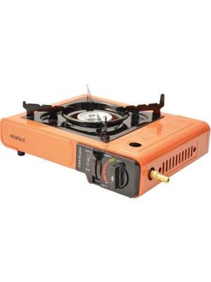 Campout Turuncu Tekli Portatif Ocak (Tüp Bağlantılı)