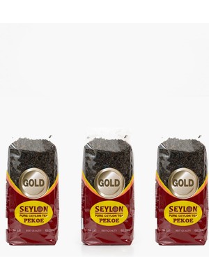 Seylon Çay 500 gr Seylon Pekoe Gold 100% Saf Ceylon Tea 3 Adet İthal Seylan Sri Lanka Kaçak Siyah Yaprak Çayı.