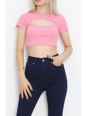 Civetta Dekolteli Crop Body Tozpembe - 4121.1567.