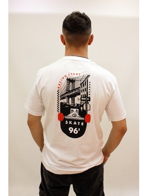 Cazador 4186 Sırt Baskılı Relax Fit Bisiklet Yaka Erkek T-Shir