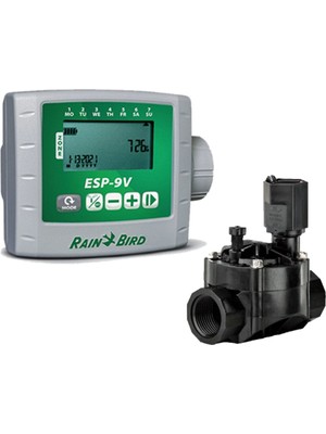 Rain Bird  Esp 9V Pilli Kontrol Ünitesi 1 İstasyon 100 Hv 9V Selenoid Vana Seti ESP-9V Wpx
