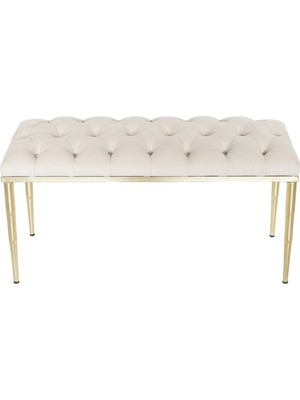 Gazzini Furniture BELLA Gold Bench Kapitoneli Chester Model Puf