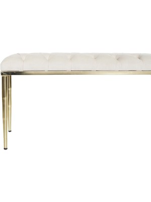 Gazzini Furniture BELLA Gold Bench Kapitoneli Chester Model Puf