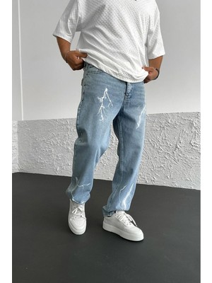 Kaizer Denim Buzmavi Baggy Pantalon Erkek