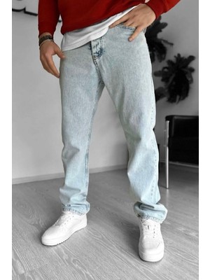 Kaizer Denim Buzmavi Baggy Pantalon Erkek