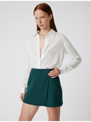 Koton Kruvaze Mini Şort Etek Standart Bel