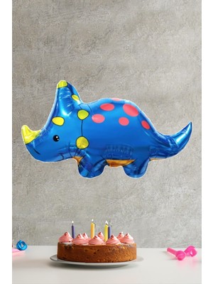 Pekshop Mavi Gergedan Folyo Balon