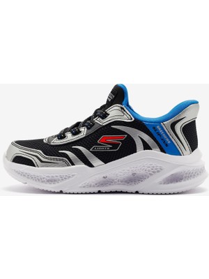 Skechers Skechers Meteor-Lights - Brisk-Beams Büyük Erkek Çocuk Gri Işıklı Spor Ayakkabı 403848L Slbk