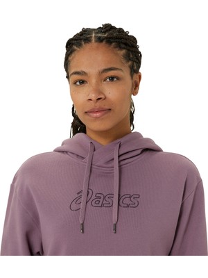 Asics Asics Logo Oth Hoodie Kadın Gri Sweatshirt 2032C845-501