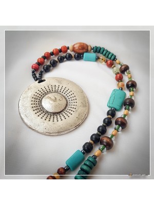 Z Jewelry Art Yoruba - Etnik ve Otantik Bohem Kadın Erkek Sonsuzluk Kolyesi