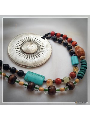 Z Jewelry Art Yoruba - Etnik ve Otantik Bohem Kadın Erkek Sonsuzluk Kolyesi