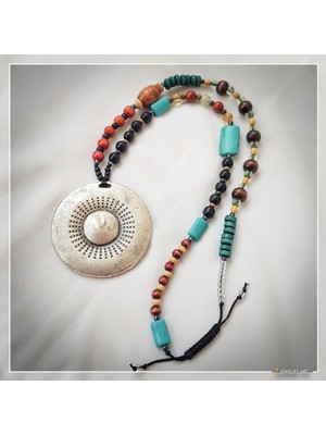 Z Jewelry Art Yoruba - Etnik ve Otantik Bohem Kadın Erkek Sonsuzluk Kolyesi