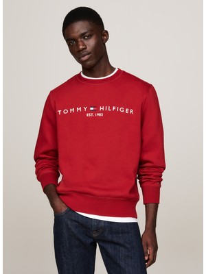 Tommy Hilfiger Bisiklet Yaka Kırmızı Erkek Sweatshırt MW0MW11596XNN