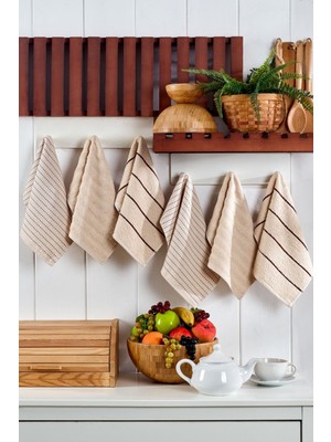 Tabea Home Yonca 6'lı El Yüz Havlu Seti 30X50CM | Mutfak Havlusu | Pamuklu |
