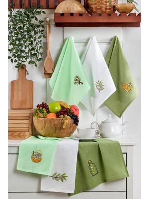 Tabea Home Coffee  6'lı Mutfak Kurulama Bezi 40X60CM | Mutfak Havlusu | Pamuklu |