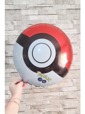 Pekshop Pokemon Topu Folyo Balon Poke Ball Balon Pokemon Konsept Doğum Günü Balonları