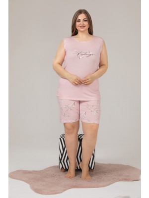 Yenimodam Büyük Beden Kadın Şortlu Pijama Takımı 10375