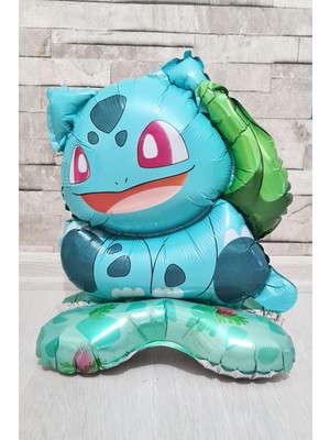 Pekshop Ayaklı Bulbasaur Folyo Balon Kendi Dik Durabilen Bulbasaur Balon Pokemon Konsept