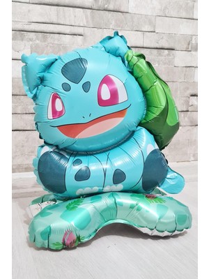 Pekshop Ayaklı Bulbasaur Folyo Balon Kendi Dik Durabilen Bulbasaur Balon Pokemon Konsept