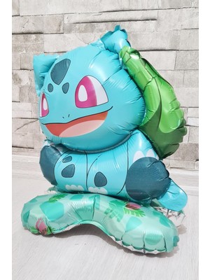 Pekshop Ayaklı Bulbasaur Folyo Balon Kendi Dik Durabilen Bulbasaur Balon Pokemon Konsept