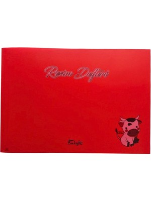 Glanart Plastik Kapak Orta Boy  40 Yaprak Resim Defteri Kenarı Cırtlı 22X31 cm Ebat 40 Yaprak 1 Adet