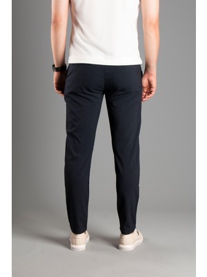 Zeki Özer Erkek Lacivert Keten Pantolon