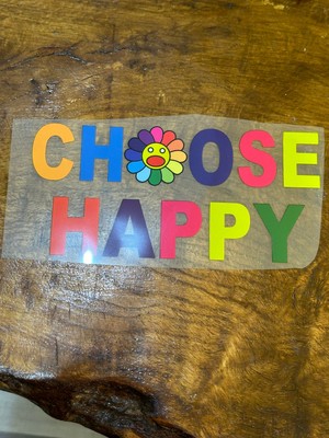 Gönülden Tasarım Ütü Ile Yapışan Renkli Happy Yazılı Tişört Transfer Baskı Arma 22X10 cm