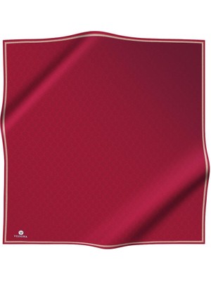 Vissona Tivil Bordo-1 Geçişli Monogram Desen Ipek Eşarp 11276-0018