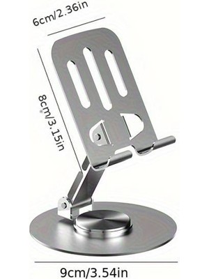 The Wlue Katlanabilir ve Ayarlanabilir Metal Telefon Tutucu Stand 360 Dönebilen Tablet Standı