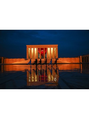 512 Art Design Anıtkabir Gece Duvar Poster 30X42 cm Çerçevesiz