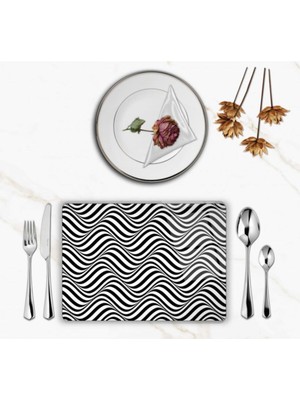 Özel Tasarım Cam Baskılı Desen Supla Takımı 6 Adet