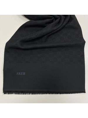 Aker Elegance Monogram Siyah Şal 1090100-911