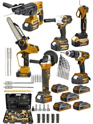 Dynamic Max 6'lı Muhteşem Takım 986VX Şarjlı Somun Sökme/taşlama/vidalama/testere/dal Budama/kırıcıhilti 5