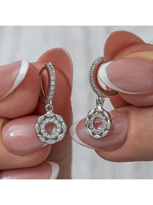 Aya Diamond Gümüş Sallantılı Halka Kadın Küpe