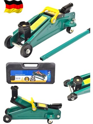 Germany Steel Alman 2.5 Ton Arabalı Tekerlekli Hidrolik Timsah Kriko Çantalı Max 360 mm Kaldırma 3 Yıl Garanti