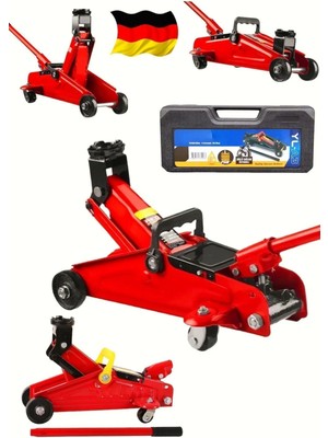 Dynamic Max 2.5 Ton Arabalı Tekerlekli Hidrolik Timsah Kriko Çantalı Max 380 mm Kaldırma