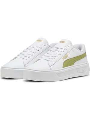 PUMA Smash Platform v3 390758-13 KADIN Beyaz Günlük Sneaker Ayakkabı