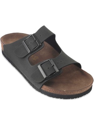 Slazenger Lens Unisex Siyah Nubuk Terlik Tokalı Tasarım ile Rahat ve Şık Kullanım