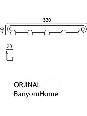 Çelik Banyo Paslanmaz Çelik Paris 5'li Askılık Havluluk Banyo Askısı