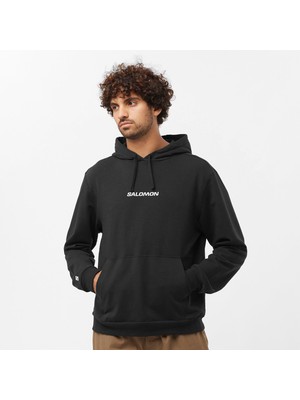 Salomon Logo Pull Over Erkek Sweatshirt - Siyah