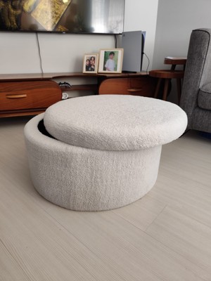 Puff Table Sandıklı Teddy Kumaş 72 cm Orta Sehpa