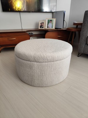 Puff Table Sandıklı Teddy Kumaş 72 cm Orta Sehpa