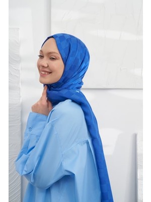 Armanda Italyan Jakar Dama Desen Şal - Saks