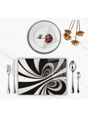 BD Digital Özel Tasarım Cam Baskılı Siyah Beyaz Supla  Tekli