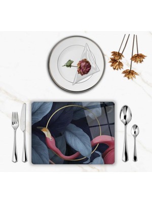 BD Digital Özel Tasarım Cam Baskılı Flamingo Supla  Tekli