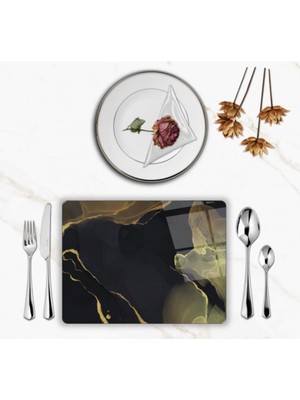 BD Digital Özel Tasarım Cam Baskılı Gold Mermer Supla  Tekli